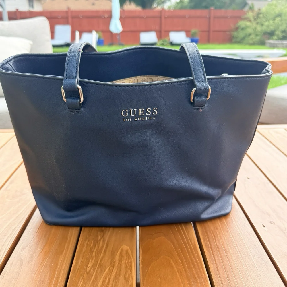 Guess  Los Angeles Tote Bag Blue  Large